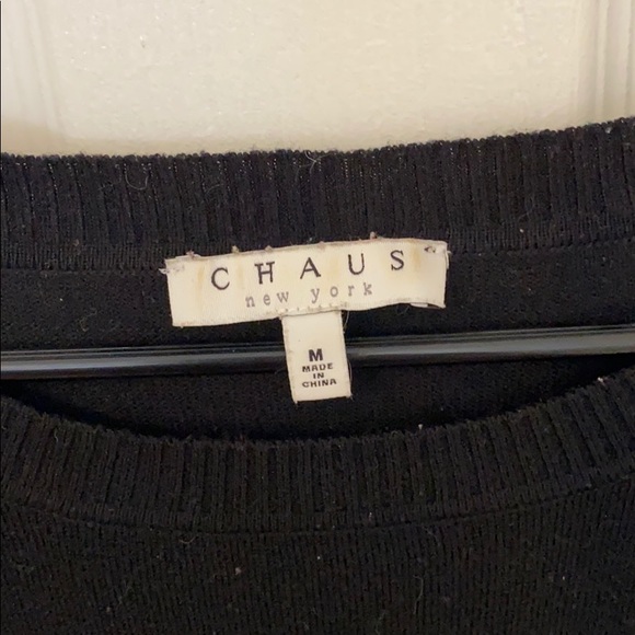 Chaus Short-sleeve knit top - Black/Gold Studs - Picture 2 of 4